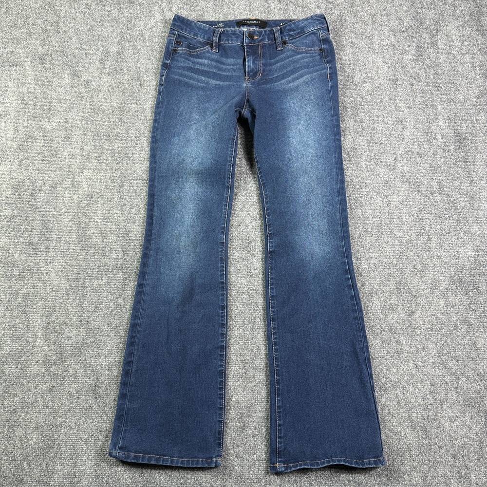 Liverpool Womens Bootcut Jeans Size 4/27 Lucy Mid Rise Dark Wash Stretch Blue